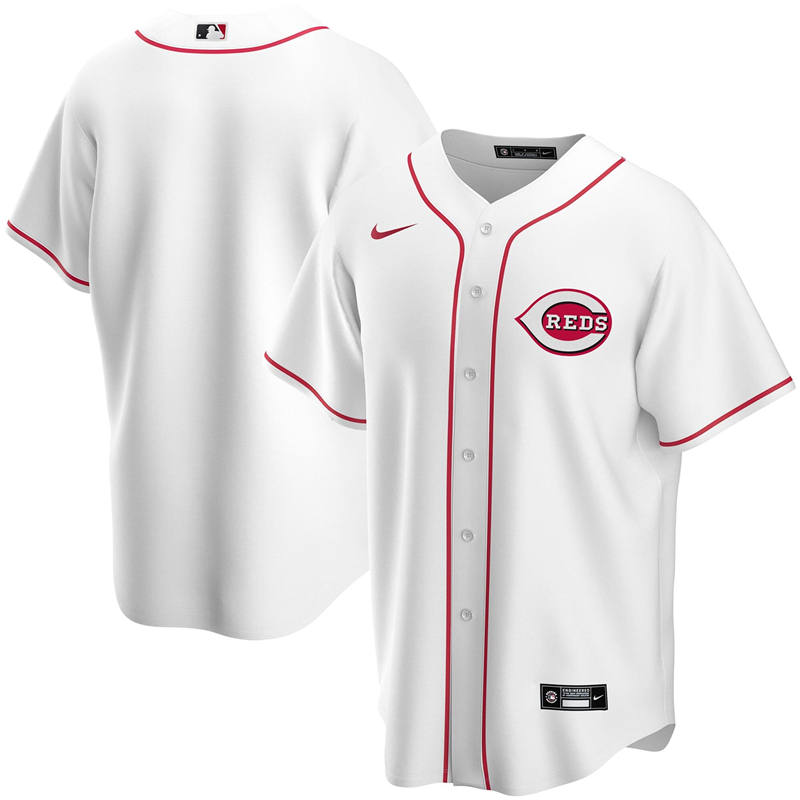 2020 MLB Men Cincinnati Reds Nike White Home 2020 Replica Team Jersey 1->cincinnati reds->MLB Jersey
